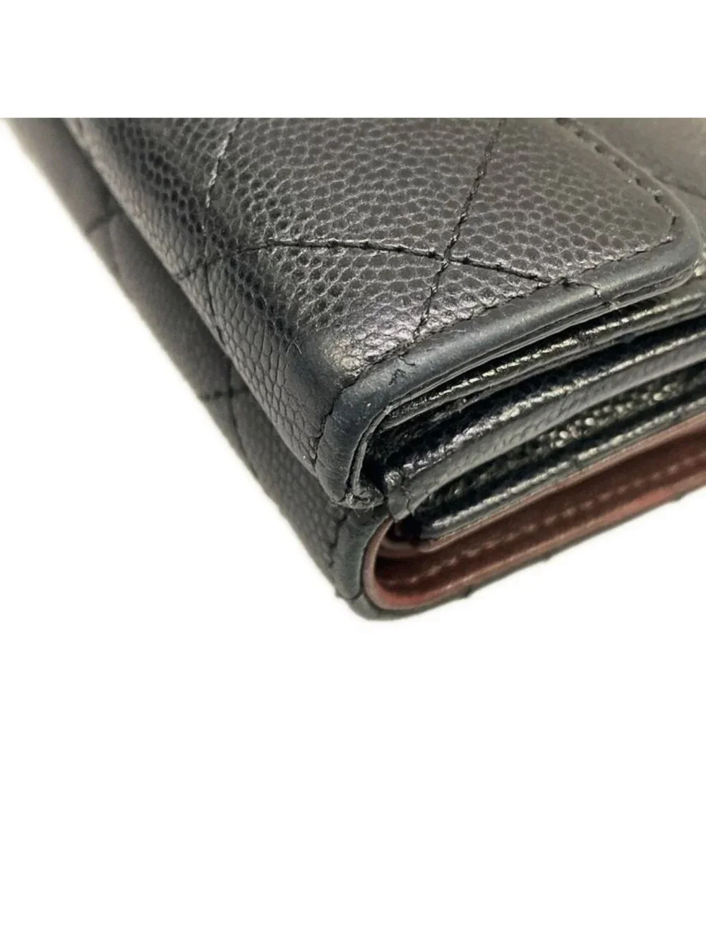 Chanel Trifold Wallet Classic Small Flap Quilted Black Silver